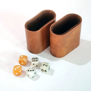 Taza <span class=keywords><strong>para</strong></span> <span class=keywords><strong>Dados</strong></span> de Cuero PU de Gran Tamaño, Color Marrón, sin <span class=keywords><strong>Dados</strong></span>, Agitación Silenciosa, Portátil, 21 Pulgadas, <span class=keywords><strong>para</strong></span> Backgammon - Product Image 5