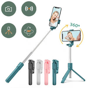 Productos más vendidos 2025 en EE. UU. Teléfono Gimbal Estabilizador móvil Mini trípode R1S Selfie Stick Trípode 360 Rotación con luz - Product Image 4