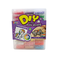Cuentas de Plástico para Planchar de 5mm, 30 Colores, 6000 Piezas, Paquete de Recarga con Caja de Almacenamiento de 30 Compartimentos, Cuentas Perler, Accesorios para Manualidades DIY