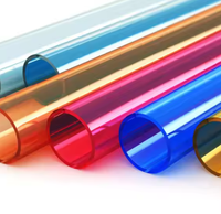Tube en plastique acrylique coloré de haute qualité en PVC PC PMMA Tube de guidage de lumière diffusé optiquement coupe personnalisable traitée