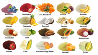 Mélange en poudre de fruits et légumes naturels de qualité alimentaire en vrac avec vitamine C, conditionnement en fût