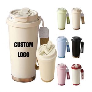 Taza de Café Promocional de Acero Inoxidable 316, Aislada, con Revestimiento Interior de Cerámica, Pajita y Logotipo Personalizado - Product Image 1