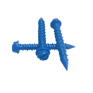 1/4 ST5ST6.3สีน้ำเงิน Dacromet แผ่นหกเหลี่ยมร่องตรงความแข็งแรงสูงปลายแหลมซีเมนต์ขยายยิปซั่มสลักเกลียว - Product Image 6