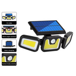 ソーラーガーデンライトIP65ソーラーウォールライト3モード5Wランドスケープヤードパティオ使用モーションセンサー - Product Image 6