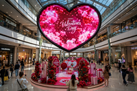 Pantalla LED Personalizada en Forma de Corazón para Interiores/Exteriores con Video de Celebración, Pantalla Digital Deformable para Fondos de Boda