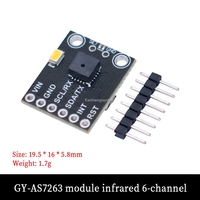 Modul Sensor AS7341 AS7343 Spektrometer Warna Inframerah Terlihat Mengirimkan GY-AS7262 AS7263