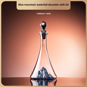 Carafe <span class=keywords><strong>à</strong></span> <span class=keywords><strong>vin</strong></span> <span class=keywords><strong>en</strong></span> cristal sans plomb faite <span class=keywords><strong>à</strong></span> la main, base Blue Mountain, aérateur <span class=keywords><strong>à</strong></span> <span class=keywords><strong>vin</strong></span> <span class=keywords><strong>rouge</strong></span>, carafe avec bouchon pour <span class=keywords><strong>cadeau</strong></span> - Product Image 5