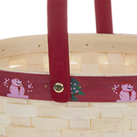 TF-GGB17 gros en bois décoratif noël nouveau bébé bambou tissé garniture emballage panier pour tissé en vrac boîte cadeau panier