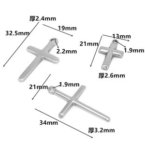 Colgante de cruz de acero inoxidable con diseño minimalista 3D para la fabricación de joyas Anno Jewelry - Product Image 5