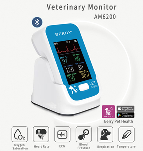 Monitor Paziente Veterinario Portatile Berry AM6200 CE per Animali Domestici, 6 Parametri Spo2 HR ECG PR TEMP NIBP di Ottima Qualità - Product Image 2