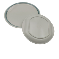 Ensemble de vaisselle en mélamine classique vintage 3 pièces de haute qualité, écologique, sans BPA, réutilisable, assiette, bol, hôtels, motif de plantes blanches