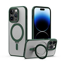 Funda Protectora para Teléfono con Anillo Magnético Ajustable y Soporte, Antigolpes, para iPhone 13 14 15 16 16E 17 18 Pro Max Plus, Diseño Simple