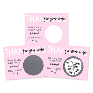 Tarjetas de Agradecimiento Personalizadas para Pequeñas Empresas, Tarjetas de Revelación de Premios Personalizadas, Tarjetas Sorpresa Rosas para Boutique - Product Image 4