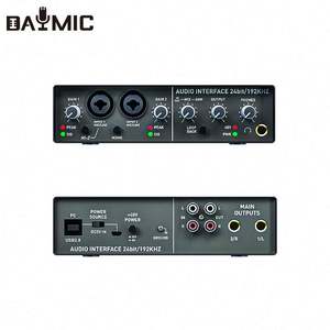 Interface audio USB à <span class=keywords><strong>bon</strong></span> prix <span class=keywords><strong>pour</strong></span> l'enregistrement, prise en charge du microphone 48v, interface de mixage audio stéréo <span class=keywords><strong>pour</strong></span> la diffusion en direct - Product Image 2