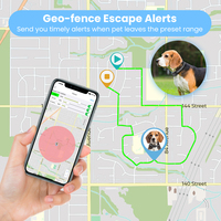 TIZE Nuevo Collar GPS Inteligente para Mascotas con Geolocalización, Mini Rastreador Antipérdida de Plástico, Resistente al Agua IPX7, Red 4G