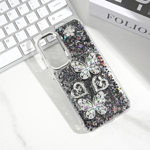 Nouveau produit 2026 LIANGYAN Accessoires papillon en époxy avec cadre de lentille électro-plaqué Étui de téléphone pour téléphone portable - Product Image 6