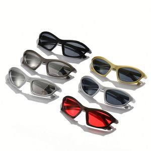 Nouveauté, lunettes de soleil de sport vintage personnalisées avec logo, pour hommes et femmes, lunettes de soleil irrégulières Y2K punk pour hommes et femmes - Product Image 5