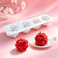 Moule à gâteau mousse cerise 3D en silicone pour pâtisserie, chocolat et fruits, résistant au four, OEM ODM, logo personnalisé acceptable