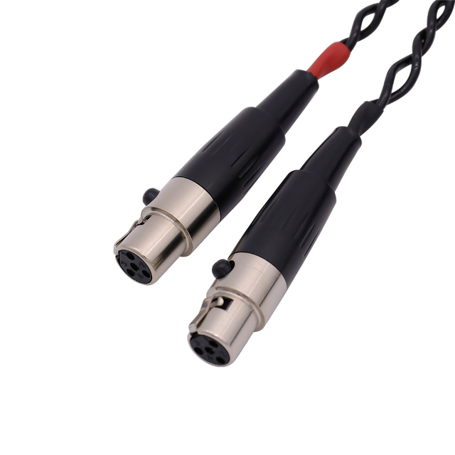 Factory Direct 6.35mm Male Stereo 4-Pin XLR Microphone Cable Gold Plated Connectors 2M Length Bare Copper Conductor Combination
