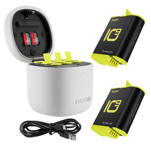 Telesin Allin Box, Kit de 2 Cajas de Carga para Baterías de Litio para Cámara <span class=keywords><strong>GoPro</strong></span> Hero9/10 - Product Image 2
