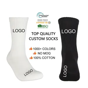 Custom Socks Print High Quality Crew Fashion Grip Embroidery Men's Designer Sport Women Custom Logo Kids Socks Knitted Spring