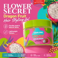 FLOWER SECRET Gel Coiffant Définissant les Boucles Dragon Fruit 250g Tenue Souple Brillance Naturelle Non Collant Léger OEM Marque Privée