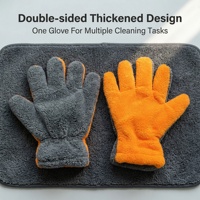 ST-P004 Gants de lavage de voiture en polaire corail double face épaissie, doux et confortables, ultra-absorbants pour le detailing