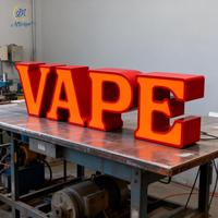 Enseigne extérieure 3D LED lumineuse pour devanture de magasin, lettres en relief, logo d'entreprise, enseigne publicitaire 3D éclairée