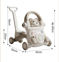 Table d'activités multifonctionnelle en plastique pour bébé, motif singe de dessin animé, avec vitesse réglable et fonctions musicales