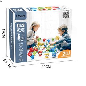 Animal <span class=keywords><strong>3D</strong></span> rompecabezas juegos de mesa 2 en 1 DIY apilamiento Color a juego casa <span class=keywords><strong>ajedrez</strong></span> rompecabezas juego de mesa a juego - Product Image 5