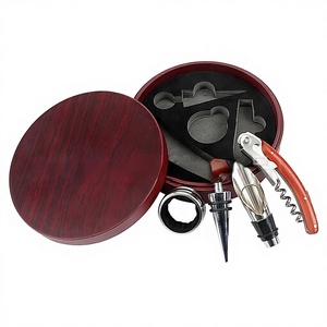 مجموعة فتاحة زجاجات النبيذ متعددة الوظائف للتجارة عبر الحدود، علبة هدايا من الخيزران، تشغيل يدوي، إنتاج مباشر من مصنع صيني - Product Image 4