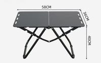 Table pliante tactique multifonctionnelle en fer pour extérieur moderne - Portable pour camping, pique-nique, plage et cuisine, résistante à l'eau