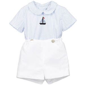 Vêtements d'été pour enfants 2022, ensembles de vêtements pour bébés garçons, chemises avec shorts rayés, vente en gros 08AS105375 - Product Image 6