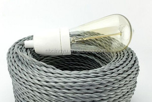 LEDSone Industrielles 3-adriges 3m Gedrehtes Dunkelbraunes Stoff-Beleuchtungskabel Kupferleiter Geflochtenes Kabel für Pendelleuchten - Product Image 4