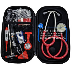 Kit de stéthoscope médical portable avec otoscope - Outils de diagnostic multifonctionnels pour infirmières/médecins (étui violet/rouge/bleu) - Product Image 3