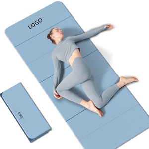 Foldable Thick 10mm TPE Soft Customizable Yoga <b>Mat</b> Extra <b>Large</b> Non-Slip Lightweight 1.7kg Easy Carry Yoga <b>Mat</b> Bag Pilates Travel - Product Image 1