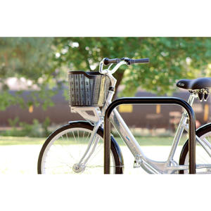 <span class=keywords><strong>Support</strong></span> de <span class=keywords><strong>vélo</strong></span> classique en acier au carbone de haute qualité, à fixation au <span class=keywords><strong>sol</strong></span>, à rail fixe, à anneau unique, en forme de U inversé - Product Image 4