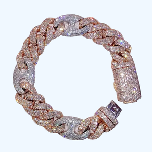 Fine 925 Sterling Silver Cuban Link Bracelet With Lab Grown Moissanite Diamond Smooth Finish Jewelry - Product Image 5