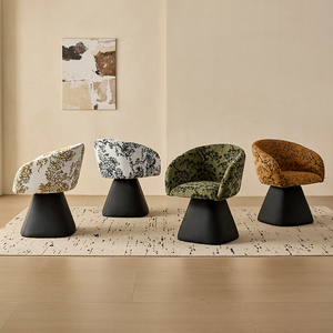 Silla de tocador de hierro de estilo <span class=keywords><strong>italiano</strong></span> vintage con un asiento y respaldo giratorio para dormitorio, silla de maquillaje de alta gama, taburete para manicura - Product Image 5