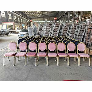 Chaises de Banquet en Tissu avec Structure en Métal pour Hôtel, Fête et Mariage, Couleurs OEM, Fabricant Chinois à Bas Prix - Product Image 1
