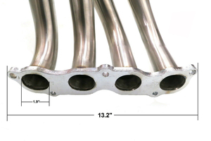 Colector de escape recto de acero inoxidable 304 pulido a espejo <span class=keywords><strong>K20</strong></span> K24, nuevo OEM 92-00 94-01 Integra EG EK DC2 - Product Image 6