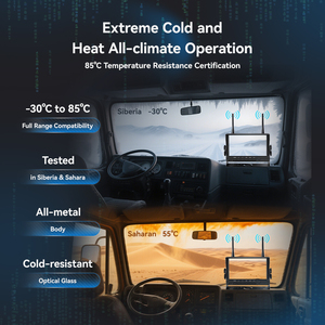 Hệ thống camera lùi màn hình LCD 7 inch chia đôi, không dây 2.4G, 1-4 kênh AHD 720P dành cho xe hạng nặng, xe tải - Product Image 2