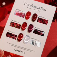 GOVANDI Collection de vernis à ongles gel UV rouge riche 6 couleurs Fournisseurs professionnels d'ongles Ensemble de vernis à ongles gel pour la fête de Noël en gros