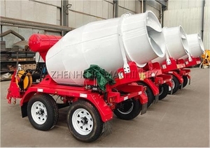 Tiêu chuẩn Châu Âu di động TRỘN BÊ TÔNG Tank EPA xăng động cơ di động số lượng lớn xi măng Quá Cảnh trống Trailer bán với bánh xe - Product Image 2