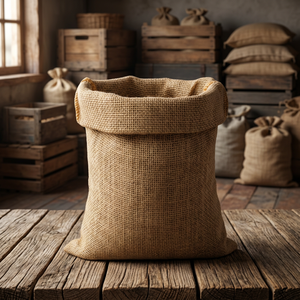 Eco Friendly Woven Jute Gunny <b>Bag</b> Strong Durable Reusable Storage Sack for Rice Grains Coffee <b>Beans</b> Agricultural Products Bulk - Product Image 1
