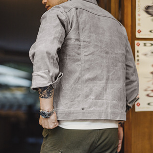 <span class=keywords><strong>Veste</strong></span> <span class=keywords><strong>pour</strong></span> homme Maden Men, <span class=keywords><strong>veste</strong></span> en coton ciré, style rétro, robuste, coupe utilitaire, finition <span class=keywords><strong>huilée</strong></span>, <span class=keywords><strong>veste</strong></span> de moto, automne RTS - Product Image 5
