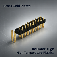 Connecteur à broches à ressort Denentech 3,00 mm, pas de 3,00 mm, double rangée, type à souder, pour PCB