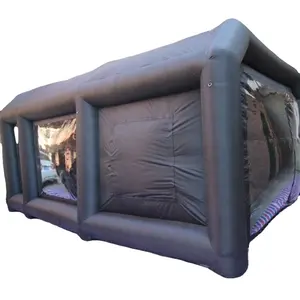 Taşınabilir ucuz 6m siyah şişme araba spreyi boyama kabini körüklü