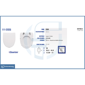 Cubierta de Asiento de Inodoro Cesame Vaso Equa, Elegante Producto Copriwater - Product Image 2