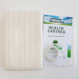 Feuilles de mise à la terre et de mise à la terre beiges | King Size 95% coton + draps conducteurs en fibre d'argent 5%, antistatiques, approvisionnement d'usine - Product Image 1